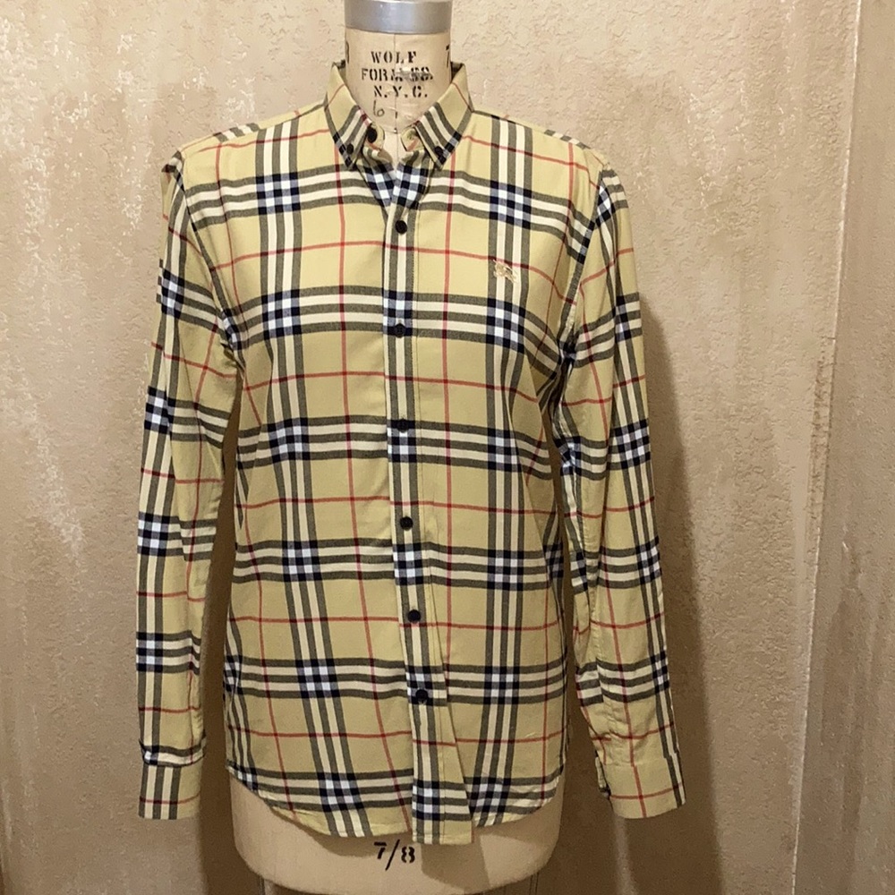 Burberry Brit Classic Plaid Button Down Shirt Med.